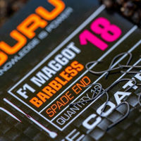 Guru F1 Maggot Barbless Hooks To Nylon