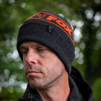 Fox Collection Beanie Hat Black & Orange