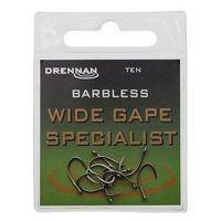 Drennan Wide Gape Specialist Barbless Eyed Hooks