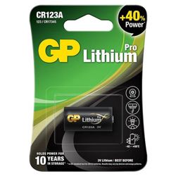 GP CR123A Lithium Pro Bite Alarm Battery