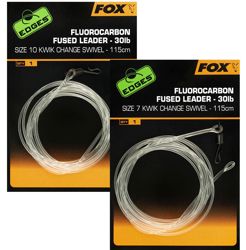 Fox Edges Fluorocarbon Fused Leader Kwik Change Swivel 