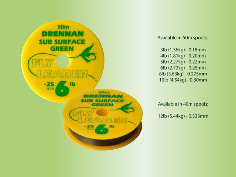 Drennan Subsurface Green Fly Leader 50m