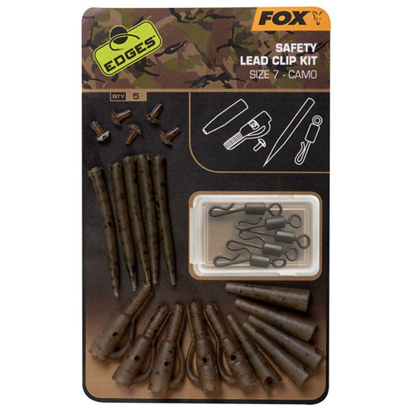 Fox Edges Camo Safety Lead Clip Kit