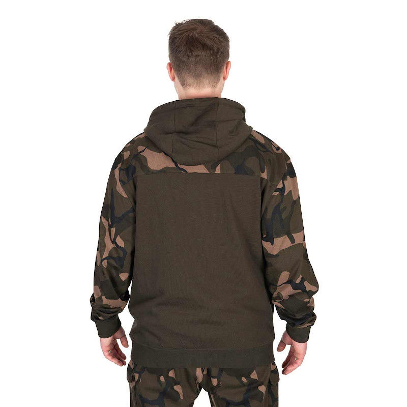 Fox LW Khaki/Camo Split Zip Hoody