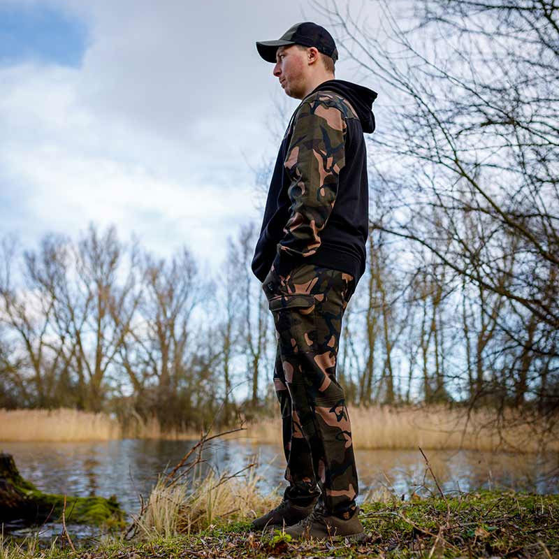 Fox LW Black/Camo Split Zip Hoody