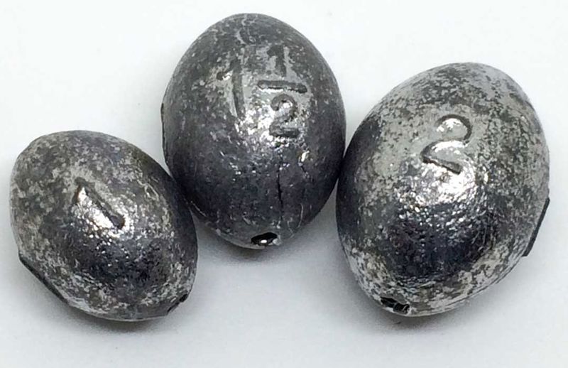 Drilled Egg Shaped Ball Weights