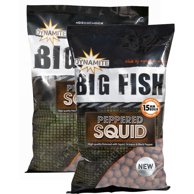 Dynamite Baits Peppered Squid Boilies 15mm