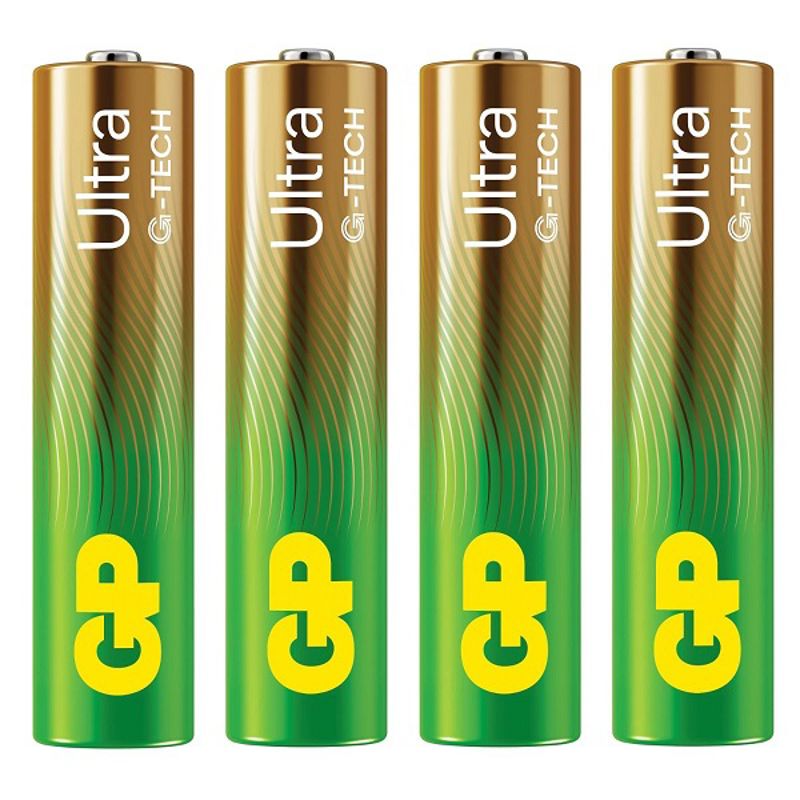 GP GP24AU Ultra Alkaline AAA Bite Alarm Batteries 4pk