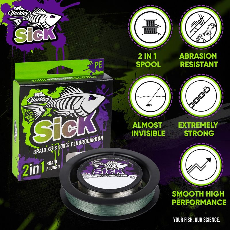 Berkley Sick 2 in 1 Braid & Fluorocarbon