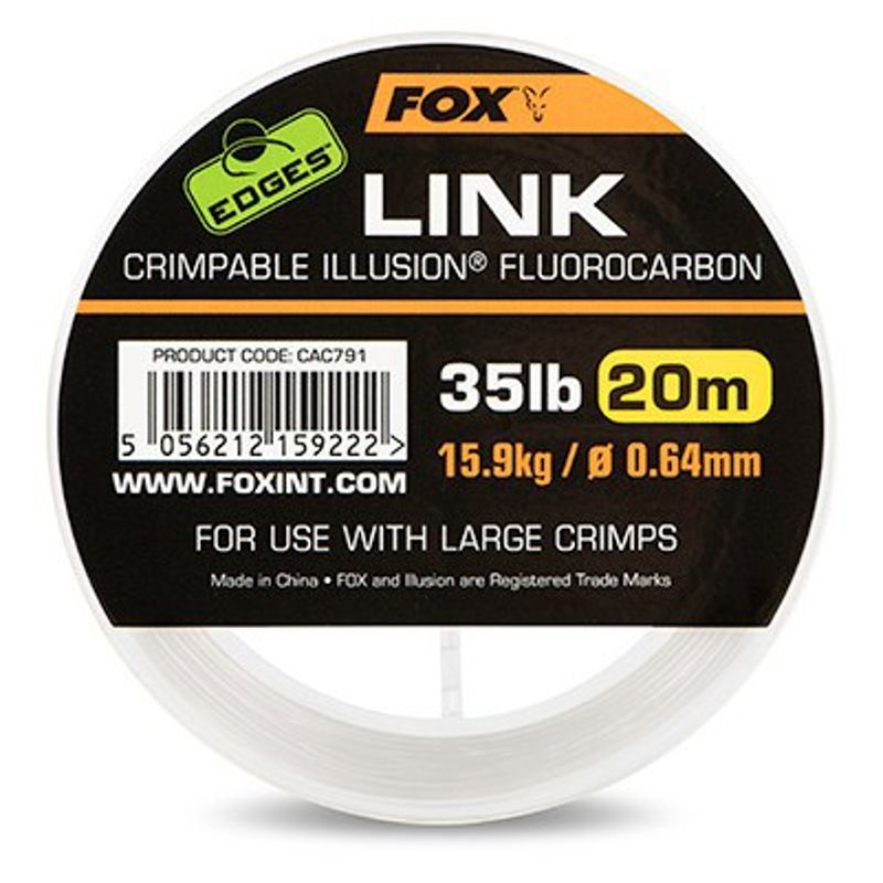 Fox Edges Link Crimpable Illusion Fluorocarbon 20m