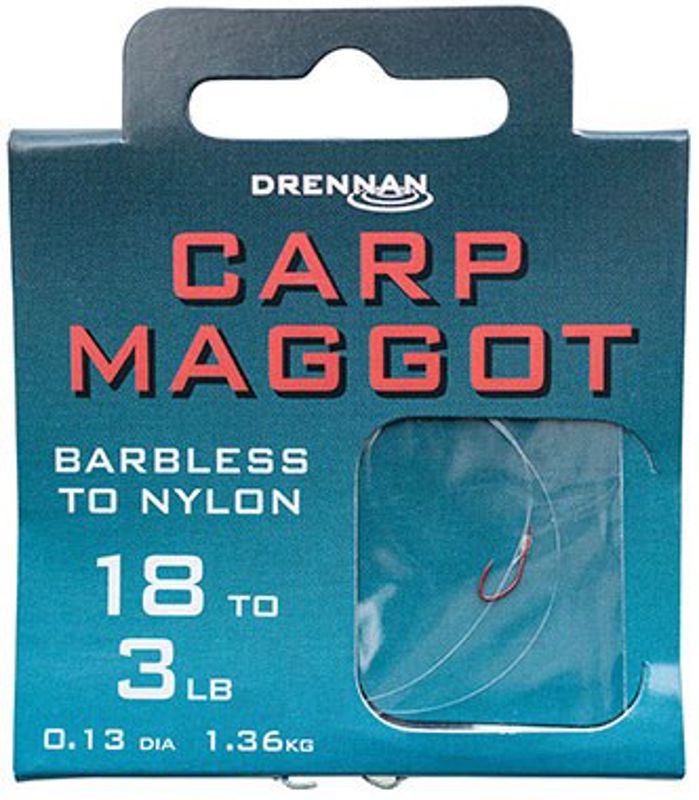 Drennan Hooks To Nylon Barbless Carp Maggot